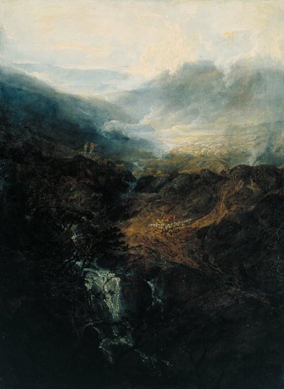 Manhã entre as colinas de Coniston, Cumberland de Joseph Mallord William Turner